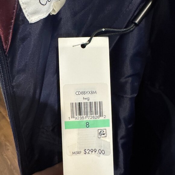 NWT Calvin Klein Floral-Print Plunge Gown - Size 8 - Picture 7 of 8